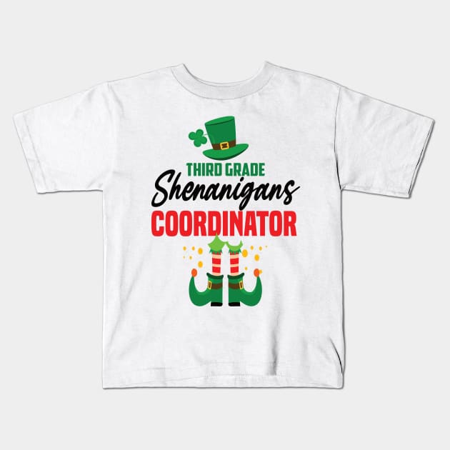 Third grade shenanigans coordinator St patricks day teacher gift Kids T-Shirt by DODG99